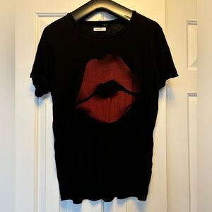Lauren Moshi Red Lips Amour Tee Shirt